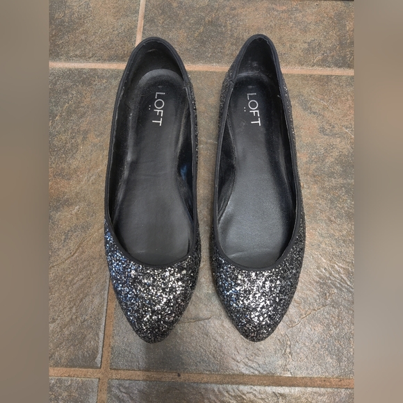 Pointed Toe Chunky Glitter Sparkle Flats - Picture 7 of 9